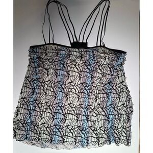 Free People Multi Strap Racer Back Cami Tank Layer Ruffled SZ LARGE NWT